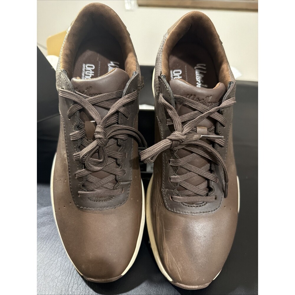 Walter Hagen Course Casual Golf Shoes Mens 11 Brown Leather Spikeless Ortholite